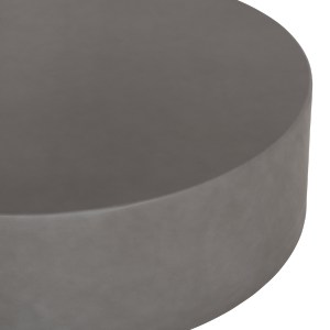 76137 ΤΡΑΠΕΖΙ ΜΕΣΗΣ ΣΤΡΟΓΓΥΛΟ KYOKO HM6579.01 ΓΚΡΙ FIBER CEMENT Φ90x30Υεκ.