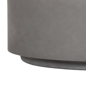76137 ΤΡΑΠΕΖΙ ΜΕΣΗΣ ΣΤΡΟΓΓΥΛΟ KYOKO HM6579.01 ΓΚΡΙ FIBER CEMENT Φ90x30Υεκ.