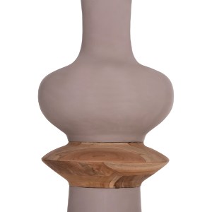 76141 ΔΙΑΚΟΣΜΗΤΙΚΟ ΒΑΖΟ ΔΑΠΕΔΟΥ NEBULA HM4660.05L FIBER CEMENT TAUPE--ΞΥΛΟ ΤΕΑΚ Φ45x172Υεκ