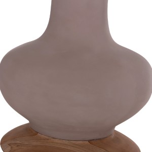 76141 ΔΙΑΚΟΣΜΗΤΙΚΟ ΒΑΖΟ ΔΑΠΕΔΟΥ NEBULA HM4660.05L FIBER CEMENT TAUPE--ΞΥΛΟ ΤΕΑΚ Φ45x172Υεκ