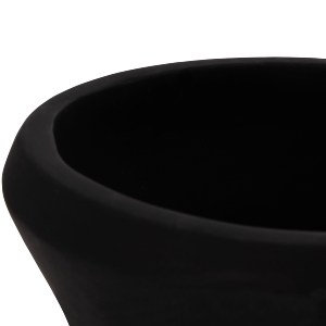 76143 ΔΙΑΚΟΣΜΗΤΙΚΟ ΒΑΖΟ ΔΑΠΕΔΟΥ NEBULA HM4660.01S FIBER CEMENT ΜΑΥΡΟ--ΞΥΛΟ ΤΕΑΚ Φ45x115Υεκ