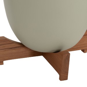 76149 ΓΛΑΣΤΡΕΣ ΣΕΤ 2ΤΜΧ SEON HM4686.09 TERRACOTTA ΣΕ ΛΕΥΚΟ & ΠΡΑΣΙΝΟ--TEAK ΒΑΣΗ