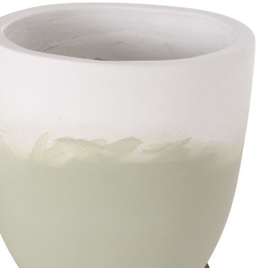 76149 ΓΛΑΣΤΡΕΣ ΣΕΤ 2ΤΜΧ SEON HM4686.09 TERRACOTTA ΣΕ ΛΕΥΚΟ & ΠΡΑΣΙΝΟ--TEAK ΒΑΣΗ