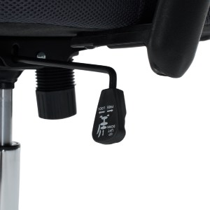 76166 ΚΑΡΕΚΛΑ ΓΡΑΦΕΙΟΥ BRIEF HM1206.02 ΓΚΡΙ MESH--ΒΑΣΗ ΧΡΩΜΙΟΥ 63x64x122Υεκ.