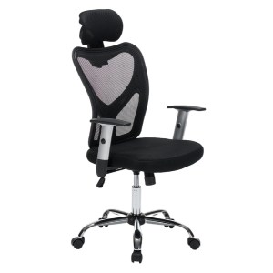 76167 ΚΑΡΕΚΛΑ ΓΡΑΦΕΙΟΥ CUORE HM1207.01 ΜΑΥΡΟΣ ΣΚΕΛΕΤΟΣ-ΜΑΥΡΟ MESH 63x61x125Υεκ