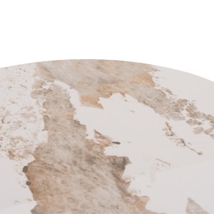 76175 ΤΡΑΠΕΖΙ ΣΑΛΟΝΙΟΥ ΔΙΠΛΟ NUBISA HM18364.01 ΜΕΤΑΛΛΟ--SINTERED STONE PANDORA Φ80Χ43.5Υεκ