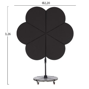 76183 ΟΜΠΡΕΛΑ ΜΕ ΒΑΣΗ ΣΕΙΡΑ CANNOPY (flower) HM21286.01 ΑΛΟΥΜΙΝΙΟ-ΓΡΑΝΙΤΗΣ-ΜΟΛΥΒΙ ΧΡΩΜΑ 2,38x2,2μ