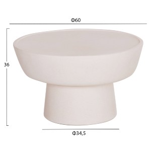 76193 ΤΡΑΠΕΖΙ ΣΑΛΟΝΙΟΥ PIRSON HM18155.02 FIBER CEMENT ΣΕ ΛΕΥΚΟ--Φ60x36Υεκ.