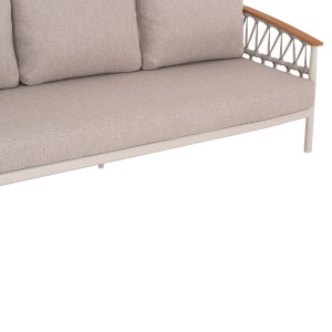 76201 ΣΕΤ ΣΑΛΟΝΙ 5ΤΜΧ STREAM HM6426.02 ΚΡΕΜ ΑΛΟΥΜΙΝΙΟ--ΜΠΕΖ ΣΧΟΙΝΙ & OLEFIN