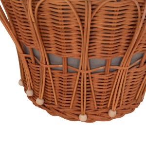 76214 ΤΡΑΠΕΖΙ ΒΟΗΘΗΤΙΚΟ PERRAL HM18164.03S FIBER CEMENT ΓΚΡΙ-ΦΥΣΙΚΟ RATTAN--Φ42x36Υεκ