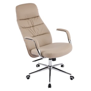 76216 ΚΑΡΕΚΛΑ ΓΡΑΦΕΙΟΥ TEETER HM18355.02 ΜΠΕΖ PU ΔΕΡΜΑ--ΒΑΣΗ ΧΡΩΜΙΟΥ 67x66x121Υεκ