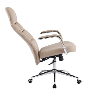 76216 ΚΑΡΕΚΛΑ ΓΡΑΦΕΙΟΥ TEETER HM18355.02 ΜΠΕΖ PU ΔΕΡΜΑ--ΒΑΣΗ ΧΡΩΜΙΟΥ 67x66x121Υεκ