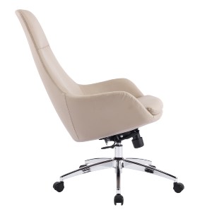 76218 ΚΑΡΕΚΛΑ ΓΡΑΦΕΙΟΥ BEKKER HM18359.02 ΜΠΕΖ PU ΔΕΡΜΑ--ΒΑΣΗ ΧΡΩΜΙΟΥ 67x67x126Υεκ