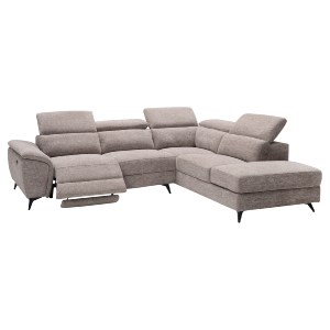 76232 ΚΑΝΑΠΕΣ ΔΕΞΙΑ ΓΩΝΙΑ-ΑΝΑΚΛΙΣΗ & ΑΠΟΘ.ΧΩΡΟΣ-RESTRO HM3339.02R ΜΠΕΖ ΥΦΑΣΜΑ 284x224x76Υ