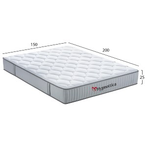 76250 ΣΤΡΩΜΑ ΔΙΠΛΟ HYPNOTTICA HM748.05 POCKET SPRINGS--ΛΕΥΚΟ 150x200x25Υεκ.