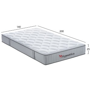 76251 ΣΤΡΩΜΑ ΔΙΠΛΟ HYPNOTTICA HM748.04 POCKET SPRINGS--ΛΕΥΚΟ 140x200x25Υεκ.