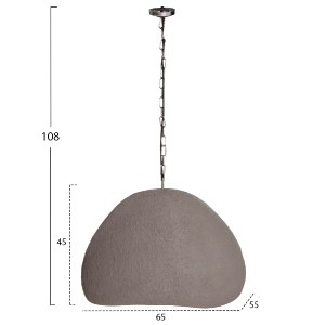 76254 ΦΩΤΙΣΤΙΚΟ ΟΡΟΦΗΣ ΚΡΕΜΑΣΤΟ JAYLEN HM4703.03L FIBER CEMENT ΓΚΡΙ 65x55x45Υεκ.