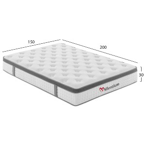 76255 ΣΤΡΩΜΑ ΔΙΠΛΟ SILENTIUM HM749.05 POCKET SPRINGS--ΛΕΥΚΟ 150x200x30Υεκ.
