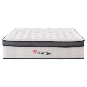 76256 ΣΤΡΩΜΑ ΔΙΠΛΟ SILENTIUM HM749.04 POCKET SPRINGS--ΛΕΥΚΟ 140x200x30Υεκ.