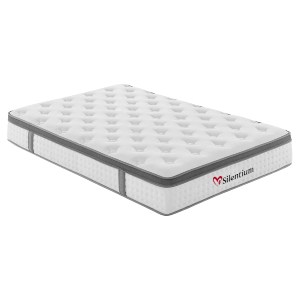 76256 ΣΤΡΩΜΑ ΔΙΠΛΟ SILENTIUM HM749.04 POCKET SPRINGS--ΛΕΥΚΟ 140x200x30Υεκ.