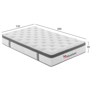 76258 ΣΤΡΩΜΑ ΗΜΙΔΙΠΛΟ SILENTIUM HM749.02 POCKET SPRINGS--ΛΕΥΚΟ 120x200x30Υεκ.