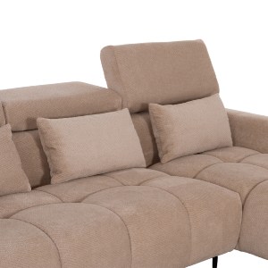 76275 ΚΑΝΑΠΕΣ ΔΕΞΙΑ ΓΩΝΙΑ DIVYA HM3267.11R ΜΠΕΖ ΥΦΑΣΜΑ 260x100-174x104Υεκ.