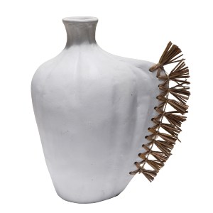 76282 ΕΠΙΤΡΑΠΕΖΙΟ ΔΙΑΚΟΣΜΗΤΙΚΟ JEBB HM4689.02 ΛΕΥΚΗ ΤΕΡΑΚΟΤΑ & GRASS--23.5x16x33Υεκ.