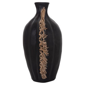 76284 ΕΠΙΤΡΑΠΕΖΙΟ ΔΙΑΚΟΣΜΗΤΙΚΟ JEBB HM4689.01 ΜΑΥΡΗ ΤΕΡΑΚΟΤΑ & GRASS--32x15x33Υεκ.