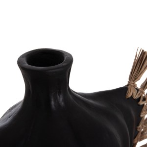 76284 ΕΠΙΤΡΑΠΕΖΙΟ ΔΙΑΚΟΣΜΗΤΙΚΟ JEBB HM4689.01 ΜΑΥΡΗ ΤΕΡΑΚΟΤΑ & GRASS--32x15x33Υεκ.