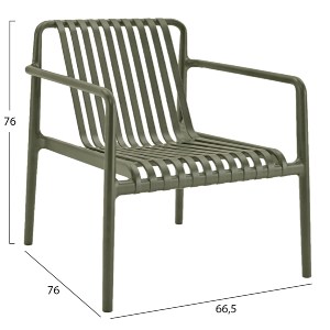 76291 ΠΟΛΥΘΡΟΝΑ LOUNGE ΕΞΩΤ.ΧΩΡΟΥ MALEN HM6626.05 OLIVE GREEN ΠΟΛΥΠΡΟΠΥΛΕΝΙΟ 66x77x76Υεκ