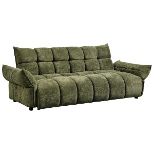 76307 ΚΑΝΑΠΕΣ ΚΡΕΒΑΤΙ MELU HM3314.03 ΠΡΑΣΙΝΟ ΥΦΑΣΜΑ--ΚΑΘΙΣΜΑ POCKET SPRINGS 240-250x90x85Υεκ