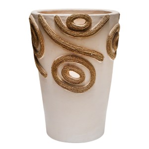 76315 ΕΠΙΤΡΑΠΕΖΙΟ ΔΙΑΚΟΣΜΗΤΙΚΟ ΒΑΖΟ DEAN HM4677.02S ΤΕΡΑΚΟΤΑ ΣΕ ΚΡΕΜ--Φ19x25Υεκ.