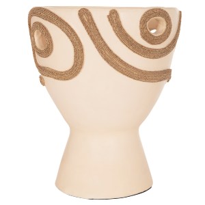 76316 ΕΠΙΤΡΑΠΕΖΙΟ ΔΙΑΚΟΣΜΗΤΙΚΟ ΒΑΖΟ DEAN HM4678.02 ΤΕΡΑΚΟΤΑ ΣΕ ΚΡΕΜ--Φ25x28Υεκ.