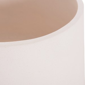 76318 ΓΛΑΣΤΡΑ ΕΣΩΤ.ΧΩΡΟΥ QUAN HM4680.02L FIBER CEMENT ΛΕΥΚΟ--ΒΑΣΗ TEAK Φ38x62Υεκ