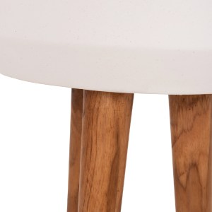 76318 ΓΛΑΣΤΡΑ ΕΣΩΤ.ΧΩΡΟΥ QUAN HM4680.02L FIBER CEMENT ΛΕΥΚΟ--ΒΑΣΗ TEAK Φ38x62Υεκ