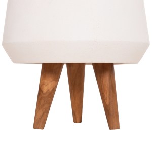 76319 ΓΛΑΣΤΡΑ ΕΣΩΤ.ΧΩΡΟΥ QUAN HM4680.02S FIBER CEMENT ΛΕΥΚΟ--ΒΑΣΗ TEAK Φ37x36Υεκ
