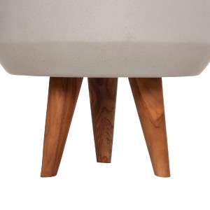 76320 ΓΛΑΣΤΡΑ ΕΣΩΤ.ΧΩΡΟΥ QUAN HM4680.03S FIBER CEMENT ΓΚΡΙ--ΒΑΣΗ TEAK Φ37x36Υεκ