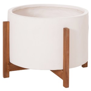 76321 ΓΛΑΣΤΡΑ ΕΣΩΤ.ΧΩΡΟΥ HOFF HM4682.02L FIBER CEMENT ΛΕΥΚΟ-TEAK ΒΑΣΗ Φ50x35Υεκ