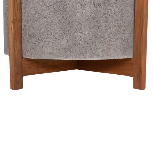 76322 ΓΛΑΣΤΡΑ ΕΣΩΤ.ΧΩΡΟΥ HOFF HM4682.03L FIBER CEMENT ΓΚΡΙ-TEAK ΒΑΣΗ Φ50x35Υεκ