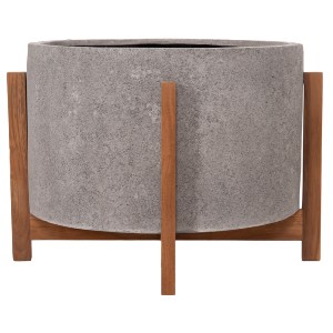 76322 ΓΛΑΣΤΡΑ ΕΣΩΤ.ΧΩΡΟΥ HOFF HM4682.03L FIBER CEMENT ΓΚΡΙ-TEAK ΒΑΣΗ Φ50x35Υεκ