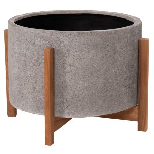 76322 ΓΛΑΣΤΡΑ ΕΣΩΤ.ΧΩΡΟΥ HOFF HM4682.03L FIBER CEMENT ΓΚΡΙ-TEAK ΒΑΣΗ Φ50x35Υεκ