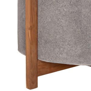 76322 ΓΛΑΣΤΡΑ ΕΣΩΤ.ΧΩΡΟΥ HOFF HM4682.03L FIBER CEMENT ΓΚΡΙ-TEAK ΒΑΣΗ Φ50x35Υεκ