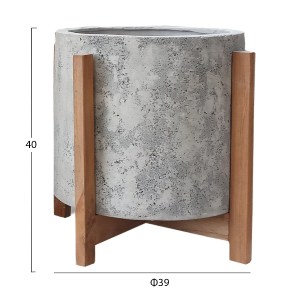 76324 ΓΛΑΣΤΡΑ ΕΣΩΤ.ΧΩΡΟΥ HOFF HM4682.03M FIBER CEMENT ΓΚΡΙ-TEAK ΒΑΣΗ Φ39x40Υεκ