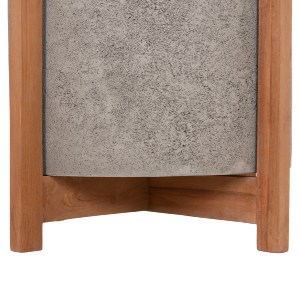 76324 ΓΛΑΣΤΡΑ ΕΣΩΤ.ΧΩΡΟΥ HOFF HM4682.03M FIBER CEMENT ΓΚΡΙ-TEAK ΒΑΣΗ Φ40x39Υεκ