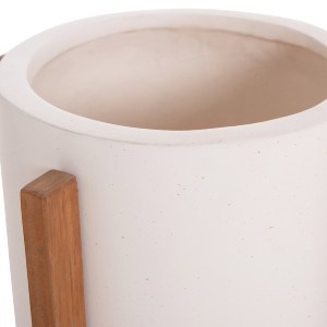 76325 ΓΛΑΣΤΡΑ ΕΣΩΤ.ΧΩΡΟΥ HOFF HM4682.02S FIBER CEMENT ΛΕΥΚΟ-TEAK ΒΑΣΗ Φ33x42Υεκ