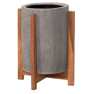 76326 ΓΛΑΣΤΡΑ ΕΣΩΤ.ΧΩΡΟΥ HOFF HM4682.03S FIBER CEMENT ΓΚΡΙ-TEAK ΒΑΣΗ Φ33x42Υεκ