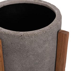 76326 ΓΛΑΣΤΡΑ ΕΣΩΤ.ΧΩΡΟΥ HOFF HM4682.03S FIBER CEMENT ΓΚΡΙ-TEAK ΒΑΣΗ Φ33x42Υεκ