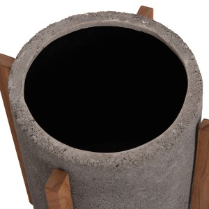 76326 ΓΛΑΣΤΡΑ ΕΣΩΤ.ΧΩΡΟΥ HOFF HM4682.03S FIBER CEMENT ΓΚΡΙ-TEAK ΒΑΣΗ Φ33x42Υεκ