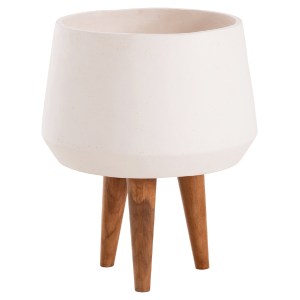 76329 ΓΛΑΣΤΡΑ ΕΣΩΤ.ΧΩΡΟΥ QUAN HM4680.02M FIBER CEMENT ΛΕΥΚΟ--ΒΑΣΗ TEAK Φ35x50Υεκ