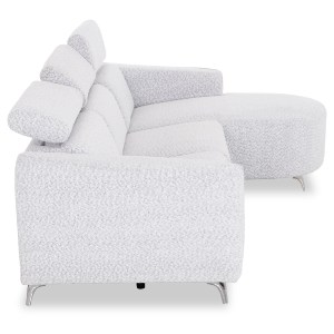 76339 ΚΑΝΑΠΕΣ ΔΕΞΙΑ ΓΩΝΙΑ 3Θ ΜΕ RECLINE VALENTE HM3317.01R ΑΝΟΙΧΤΟ ΓΚΡΙ ΥΦΑΣΜΑ 275x160x104Yεκ